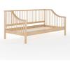 Martha Stewart Neely Platform Daybed with Wood Spindles, Solid Wood Frame, No Box Spring Needed, Twin Size, Black(Light Beech)