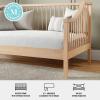 Martha Stewart Neely Platform Daybed with Wood Spindles, Solid Wood Frame, No Box Spring Needed, Twin Size, Black(Light Beech)
