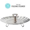 Martha Stewart Richburn 10.6-Inch Telescopic Folding Steamer Insert with Nylon Handle – Mirror Finish, Durable Stainless Steel Vegetable and Food Steamer(Steamer Insert (10.6″) (Pack of 6))