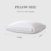 Martha Stewart White Feather Down Pillow Soft-Medium Jumbo Size 2 Pack Bed Pillow for Side Sleeper
