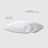 Martha Stewart White Feather Down Pillow Soft-Medium Jumbo Size 2 Pack Bed Pillow for Side Sleeper