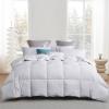 Martha Stewart 240 Thread Count White Goose Down and Feather Comforter – All Season Warmth Duvet Insert with Corner Tabs Made in USA – King Size(King)