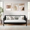 Martha Stewart Neely Platform Daybed with Wood Spindles, Solid Wood Frame, No Box Spring Needed, Twin Size, Black(Black)