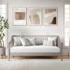 Martha Stewart Neely Platform Daybed with Wood Spindles, Solid Wood Frame, No Box Spring Needed, Twin Size, Black(Grey)