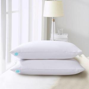 Martha Stewart Tencel Lyocell/Cotton Blend White Feather Down Pillow Medium Firm-2 Pack-King Size Bed Pillow, 2 Count(Jumbo)