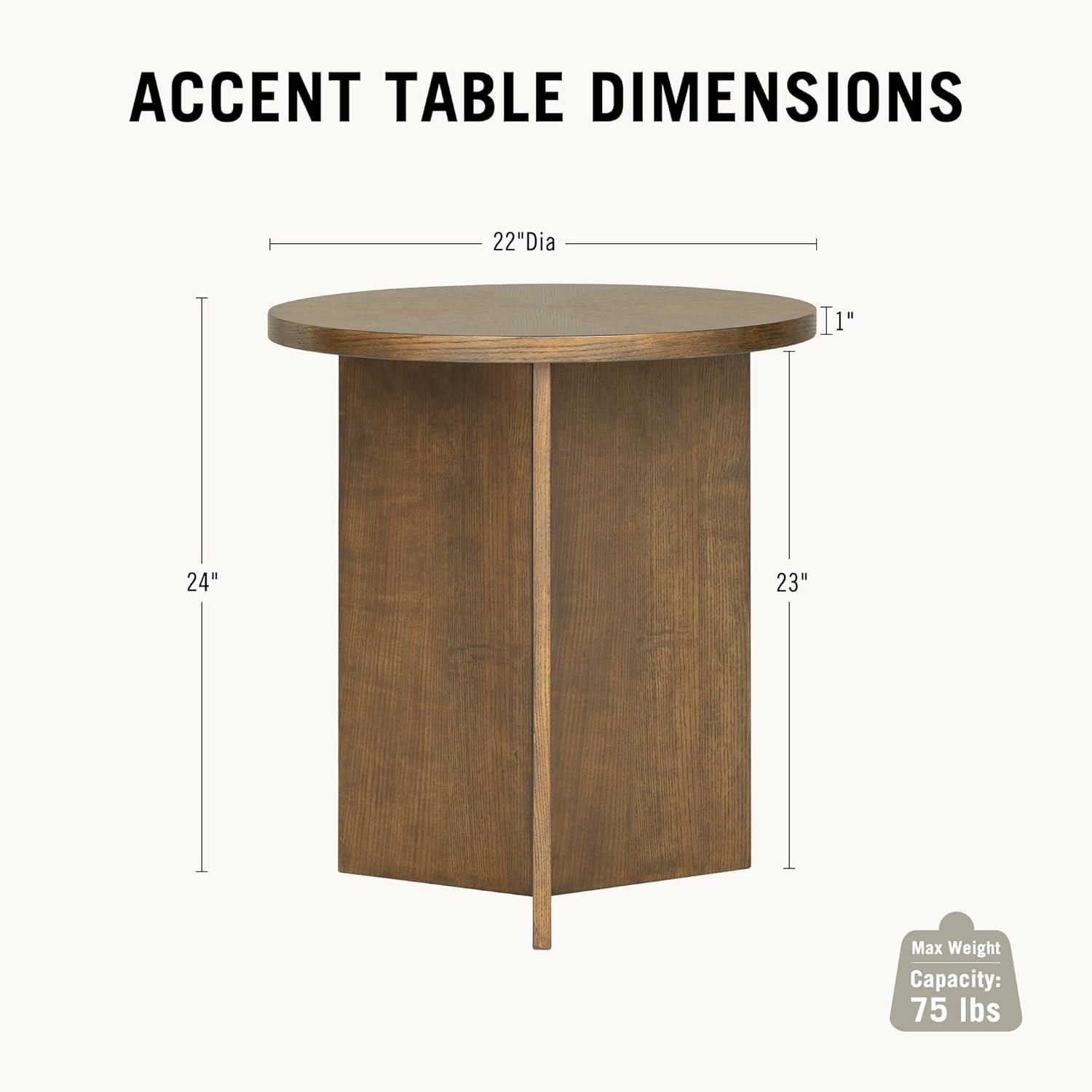 image:imageMartha Stewart Sadie Round Coffee Table Starburst Veneer Top Reclaimed Greige Wood Finish Modern Accent for Living Room Lounge or Sitting Area 36 Dia x 165 HWalnut Brown
