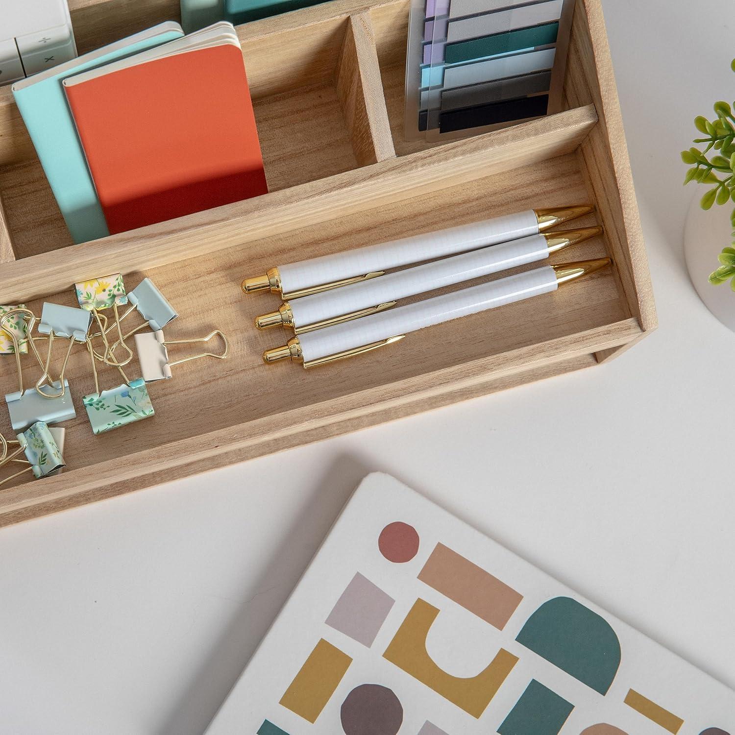 image:imageMartha Stewart Weston Stackable Wooden Storage Boxes with Pullout Drawers Paulownia Wood Storage Organizers 3 Pack Light NaturalLight Natural