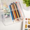 Martha Stewart Brody Desk Organizer with 2 Drawers, Stackable Plastic Desk Storage Box, Organizer for Office, Bathroom, Countertop or Dorm, 6″ x 7.5″, 2 Pack, Clear(6″ x 7.5″)