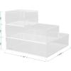Martha Stewart Brody Desktop Storage Organizer, Stack and Slide Plastic Organizer Tray, Organizer for Office, Kitchen, or Vanity, 3″ x 7.5″, Clear(3″ x 3.75″  3″ x 7.5″  7.5″ x 6.25″ (2 of each))