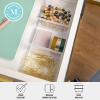 Martha Stewart Brody Desktop Storage Organizer, Stack and Slide Plastic Organizer Tray, Organizer for Office, Kitchen, or Vanity, 3″ x 7.5″, Clear(3″ x 3.75″)