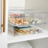 Martha Stewart Brody Plastic Storage Organizer Bins with Lids for Home Office, Kitchen, or Bathroom, 4 Pack, 2-Small/1-Medium, 1 Large, Clear/White(Set of 1)