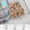 Martha Stewart Brody Plastic Storage Organizer Bins with Transparent Lids for Home Office, Kitchen, or Bathroom, 4 Pack, 6.75″ x 5″