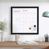 Martha Stewart Everette Magnetic Monthly Calendar Dry Erase Board with Included Dry Erase Marker and 2 Magnets, 18″ x 18″, Light Natural Woodgrain Frame(Light Natural Woodgrain)