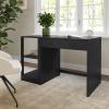 Martha Stewart Kayden Home Office Modular 2-Tier Bookshelf with Open Storage and 2 Shelves in Black(Black)