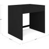 Martha Stewart Kayden Home Office Modular Desk with Drawer and Dual 3 Drawer File Cabinets in Black with Oil Rubbed Bronze Hardware