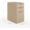 Martha Stewart Kayden Home Office Modular File Cabinet with 3 Drawers in Black with Oil Rubbed Bronze Hardware(Light Natural)