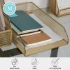 Martha Stewart Ryder 2 Pack Gold Mesh Metal Paper Letter Inbox Tray Desktop Organizer