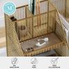 Martha Stewart Ryder Gold Mesh Metal Large Desktop Organizer with Magazine File Holder, Pen Holder, and Storage