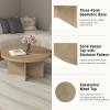 Martha Stewart Sadie Round Coffee Table – Starburst Veneer Top, Reclaimed Greige Wood Finish, Modern Accent for Living Room, Lounge, or Sitting Area, 36″ Dia x 16.5″ H(Reclaimed Greige)