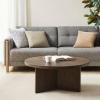 Martha Stewart Sadie Round Coffee Table – Starburst Veneer Top, Reclaimed Greige Wood Finish, Modern Accent for Living Room, Lounge, or Sitting Area, 36″ Dia x 16.5″ H(Walnut Brown)