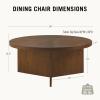 Martha Stewart Sadie Round Coffee Table – Starburst Veneer Top, Reclaimed Greige Wood Finish, Modern Accent for Living Room, Lounge, or Sitting Area, 36″ Dia x 16.5″ H(Walnut Brown)