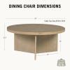 Martha Stewart Sadie Round Coffee Table – Starburst Veneer Top, Reclaimed Greige Wood Finish, Modern Accent for Living Room, Lounge, or Sitting Area, 36″ Dia x 16.5″ H(Reclaimed Greige)