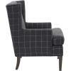 Martha Stewart Upholsterd Accent Chair Living Room Furniture – Modern Design, Leisurely Resting, Comfortable Foam Seat Cushion Bedroom Lounge, Sophisticated, 28.75″ W x 31″ D x 37.5″ H, Charcoal(Charcoal)