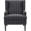 Martha Stewart Upholsterd Accent Chair Living Room Furniture – Modern Design, Leisurely Resting, Comfortable Foam Seat Cushion Bedroom Lounge, Sophisticated, 28.75″ W x 31″ D x 37.5″ H, Charcoal(Charcoal)