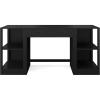 Martha Stewart Kayden Home Office Modular Desk with Drawer and Dual 2 Tier Shelves in Black with Oil Rubbed Bronze Hardware(Black)
