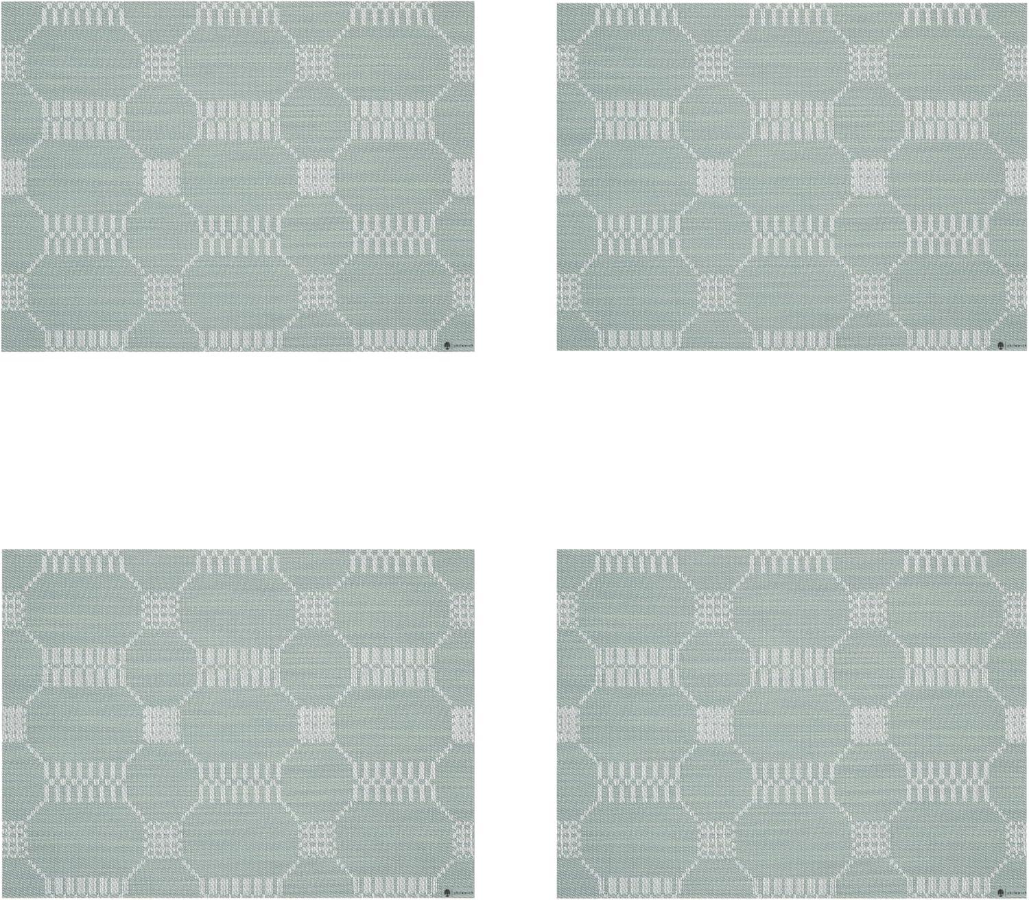 image:imageMartha by Martha Stewart Chilewich Coverlet Placemats in Burnt Coral Set of 4 Easy Care Woven Tabletop Textiles IndoorOutdoor 185 x 135 RectangleAbalone