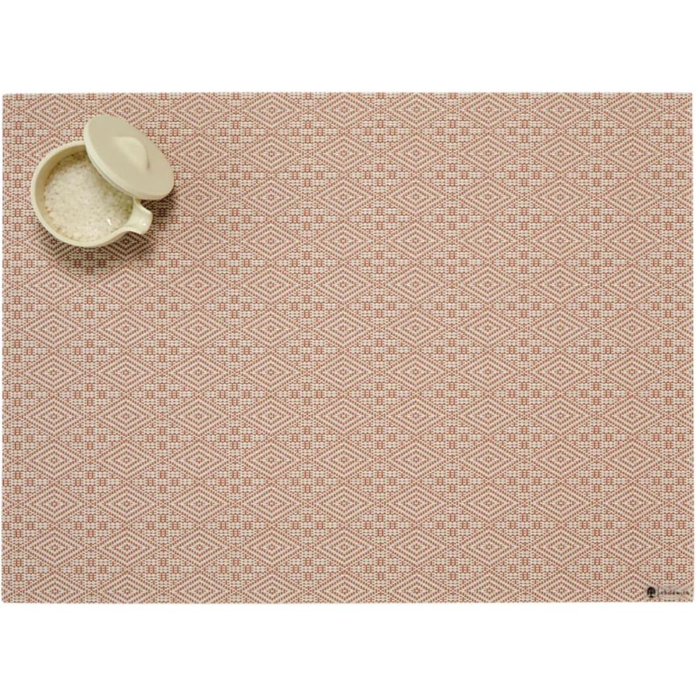 image:imageMartha by Martha Stewart  Chilewich Boxwood Placemats in Burnt Coral  Set of 4  Easy Care Woven Tabletop Textiles  IndoorOutdoor  185 x 135 RectangleBurnt Coral
