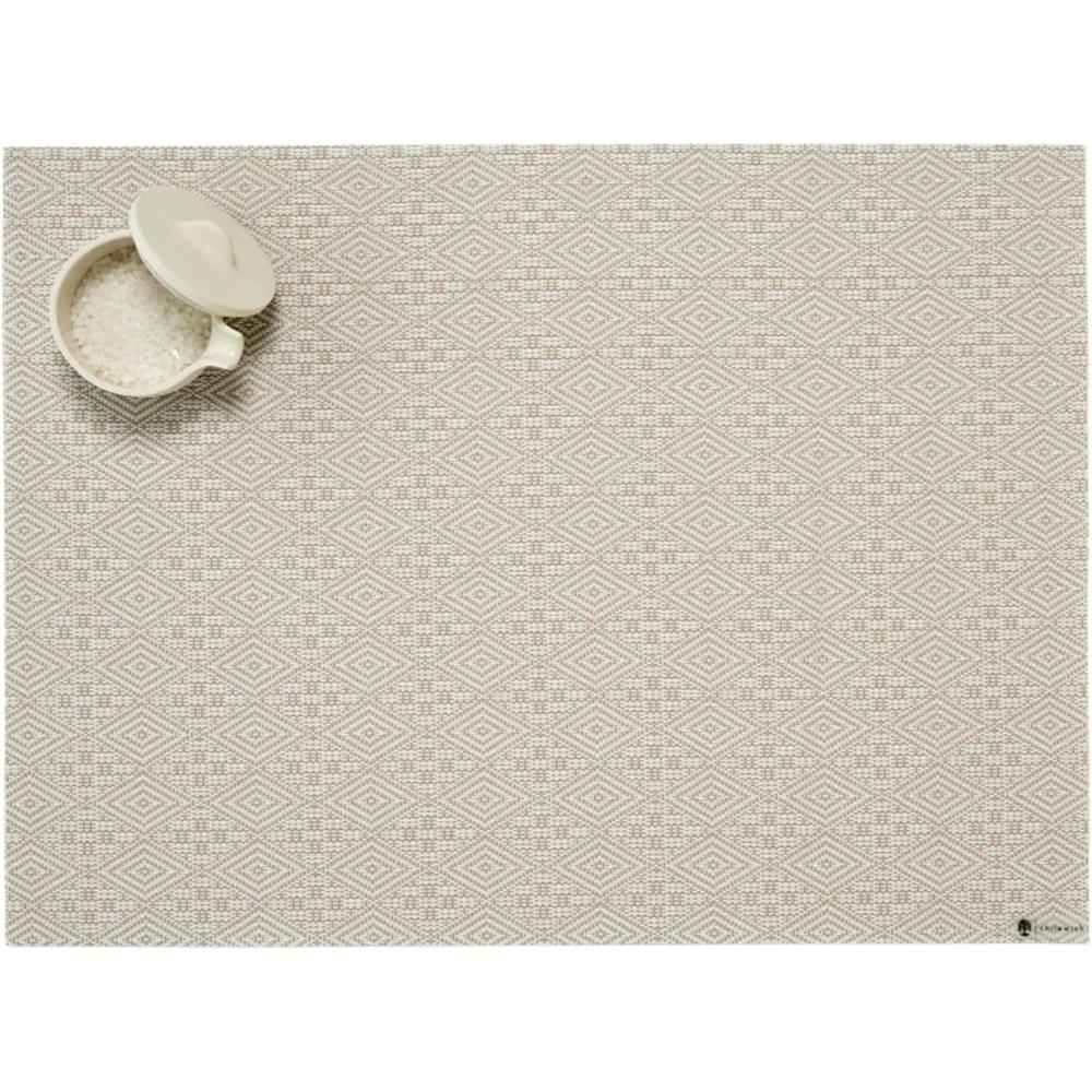 image:imageMartha by Martha Stewart  Chilewich Boxwood Placemats in Burnt Coral  Set of 4  Easy Care Woven Tabletop Textiles  IndoorOutdoor  185 x 135 RectangleFlax