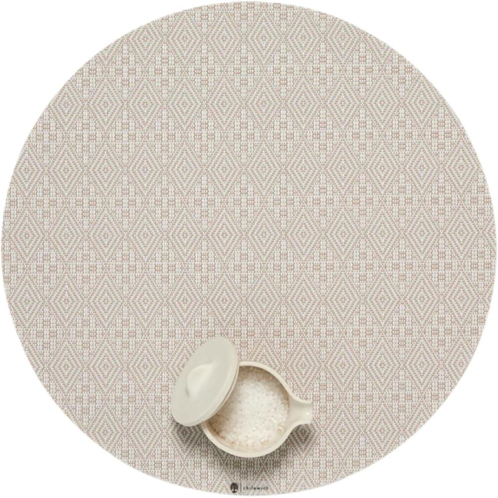 image:imageMartha by Martha Stewart  Chilewich Boxwood Placemats in Wheat  Set of 4  Easy Care Woven Tabletop Textiles  IndoorOutdoor  15 RoundFlax