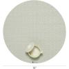 Martha by Martha Stewart | Chilewich Boxwood Placemats in Wheat – Set of 4 – Easy Care Woven Tabletop Textiles – Indoor/Outdoor – 15″ Round(Abalone)