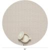 Martha by Martha Stewart | Chilewich Boxwood Placemats in Wheat – Set of 4 – Easy Care Woven Tabletop Textiles – Indoor/Outdoor – 15″ Round(Flax)