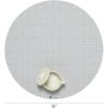 Martha by Martha Stewart | Chilewich Boxwood Placemats in Wheat – Set of 4 – Easy Care Woven Tabletop Textiles – Indoor/Outdoor – 15″ Round(Sea)