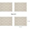Martha by Martha Stewart | Chilewich Coverlet Placemats in Burnt Coral – Set of 4 – Easy Care Woven Tabletop Textiles – Indoor/Outdoor – 18.5″ x 13.5″ Rectangle(Flax)