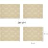 Martha by Martha Stewart | Chilewich Coverlet Placemats in Burnt Coral – Set of 4 – Easy Care Woven Tabletop Textiles – Indoor/Outdoor – 18.5″ x 13.5″ Rectangle(Wheat)