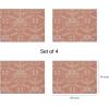 Martha by Martha Stewart | Chilewich Damask Placemats in Abalone – Set of 4 – Easy Care Woven Tabletop Textiles – Indoor/Outdoor – 18.5″ x 13.5″ Rectangle(Burnt Coral)