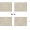 Martha by Martha Stewart | Chilewich Damask Placemats in Abalone – Set of 4 – Easy Care Woven Tabletop Textiles – Indoor/Outdoor – 18.5″ x 13.5″ Rectangle(Flax)
