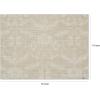Martha by Martha Stewart | Chilewich Damask Placemats in Sea – Set of 4 – Easy Care Woven Tabletop Textiles – Indoor/Outdoor – 18.5″ x 13.5″ Rectangle(Flax)