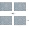 Martha by Martha Stewart | Chilewich Damask Placemats in Sea – Set of 4 – Easy Care Woven Tabletop Textiles – Indoor/Outdoor – 18.5″ x 13.5″ Rectangle(Sea)