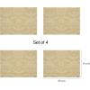 Martha by Martha Stewart | Chilewich Damask Placemats in Sea – Set of 4 – Easy Care Woven Tabletop Textiles – Indoor/Outdoor – 18.5″ x 13.5″ Rectangle(Wheat)
