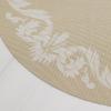 Martha by Martha Stewart | Chilewich Scroll Round Set of 4 Placemats in Burnt Coral(Wheat)