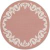 Martha by Martha Stewart | Chilewich Scroll Round Set of 4 Placemats in Wheat(Burnt Coral)