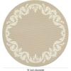 Martha by Martha Stewart | Chilewich Scroll Round Set of 4 Placemats in Wheat(Flax)