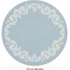 Martha by Martha Stewart | Chilewich Scroll Round Set of 4 Placemats in Wheat(Sea)