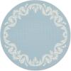 Martha by Martha Stewart | Chilewich Scroll Round Set of 4 Placemats in Wheat(Sea)