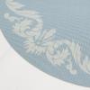 Martha by Martha Stewart | Chilewich Scroll Round Set of 4 Placemats in Wheat(Sea)