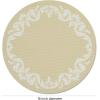 Martha by Martha Stewart | Chilewich Scroll Round Set of 4 Placemats in Wheat(Wheat)